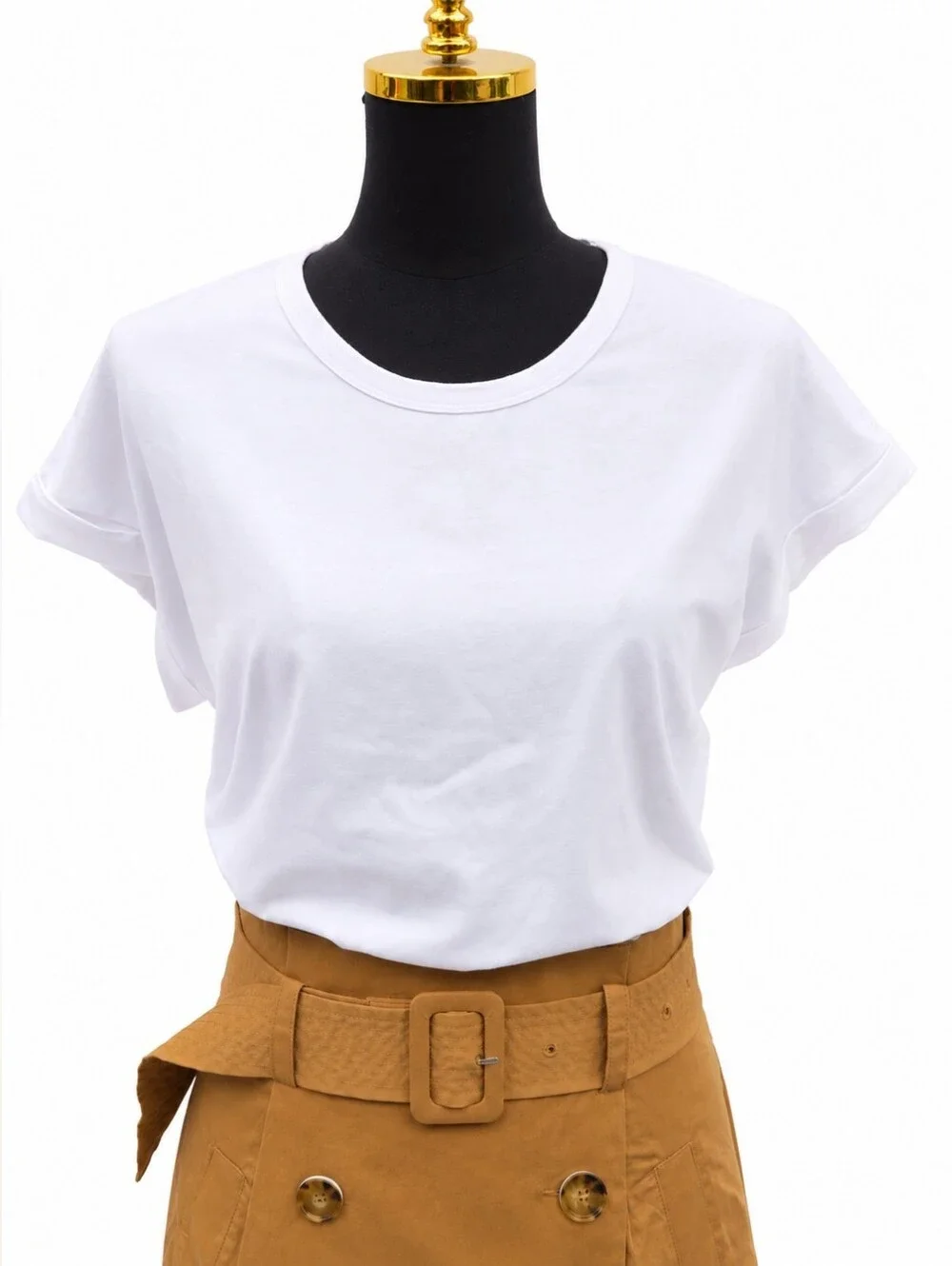 Veronica Beard Jeans Melany Dress White Camel Belted Utility NWT Size M